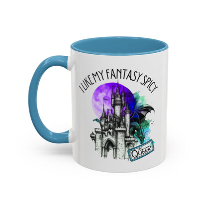 I Like My Fantasy Spicy and Queer (Let me Read! Design) Mug