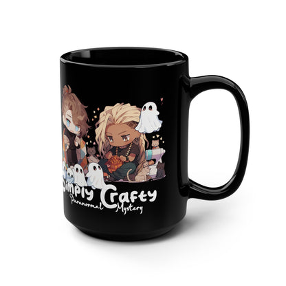 Simply Crafty Paranormal Mystery Black Mug, 15oz