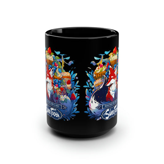 Sweet Tooth Black Mug, 15oz (Kitsune Chronicles)