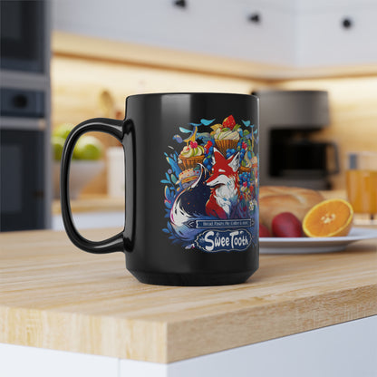 Sweet Tooth Black Mug, 15oz (Kitsune Chronicles)