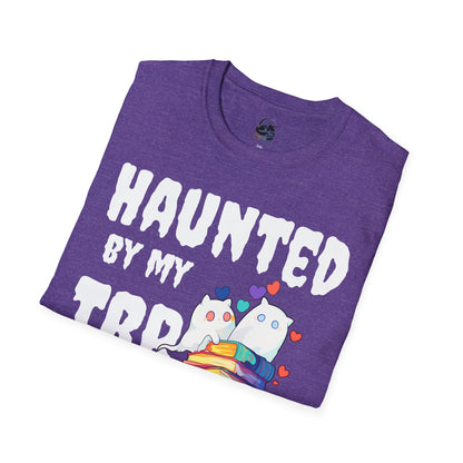 Haunted by my TBR Cat Bookworm (Let me Read! Design) Unisex Softstyle T-Shirt