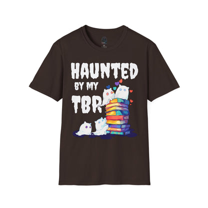 Haunted by my TBR Cat Bookworm (Let me Read! Design) Unisex Softstyle T-Shirt