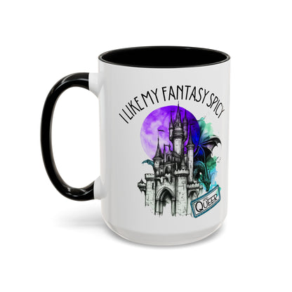 I Like My Fantasy Spicy and Queer (Let me Read! Design) Mug