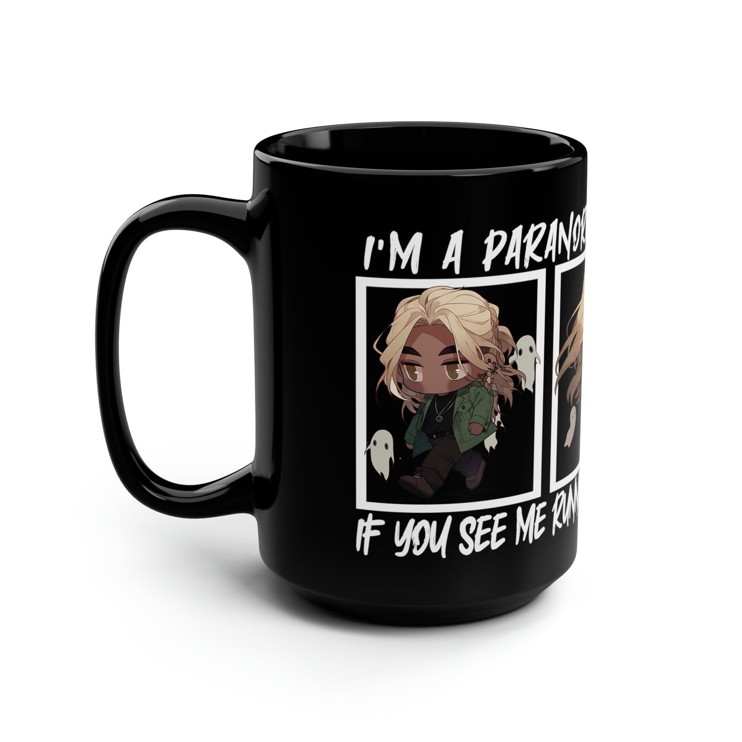 Paranormal Investigator (Simply Crafty) Black Mug, 15oz