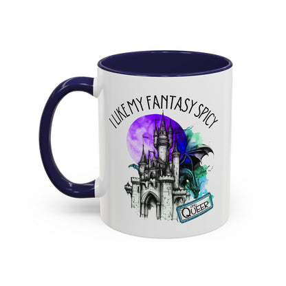 I Like My Fantasy Spicy and Queer (Let me Read! Design) Mug