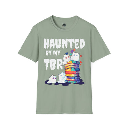 Haunted by my TBR Cat Bookworm (Let me Read! Design) Unisex Softstyle T-Shirt