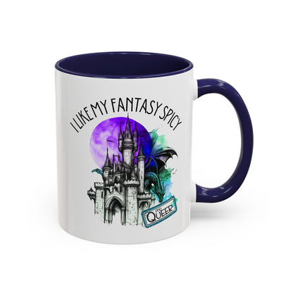 I Like My Fantasy Spicy and Queer (Let me Read! Design) Mug