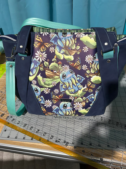 Cthulhu Large Navy Handbag