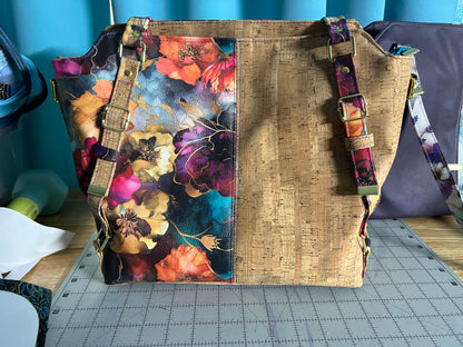 Cork Flowers Large Handbag