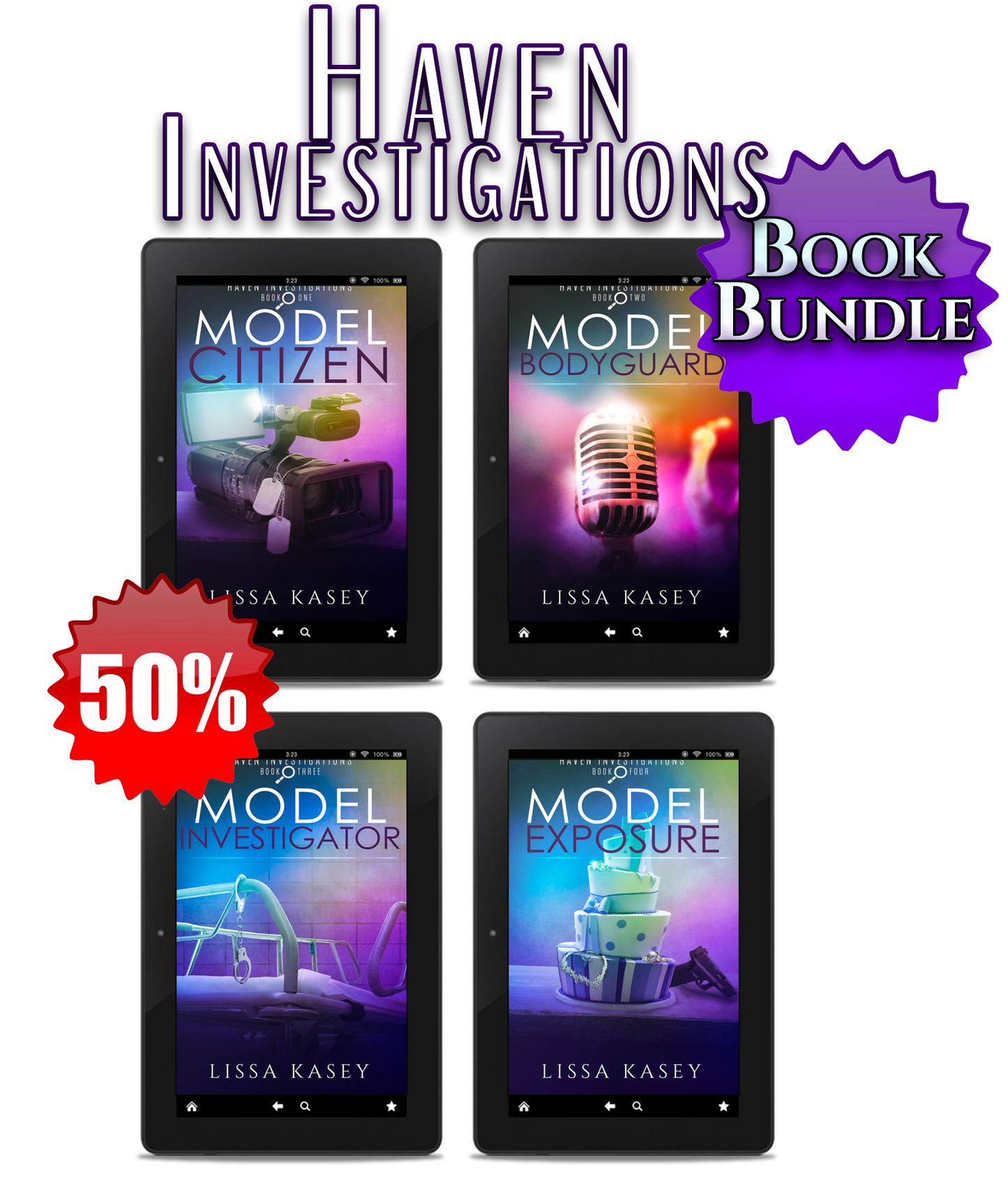 Haven Investigations Book Bundle, Model Citizen, Model bodyguard, model investigator, model exposure by Lissa Kasey