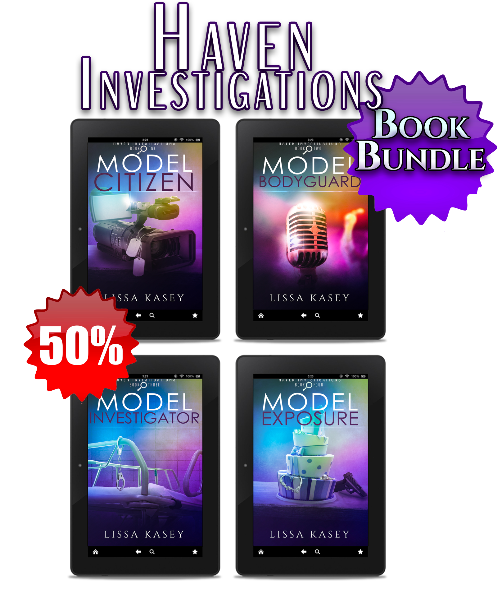 Haven Investigations Book Bundle, Model Citizen, Model bodyguard, model investigator, model exposure by Lissa Kasey